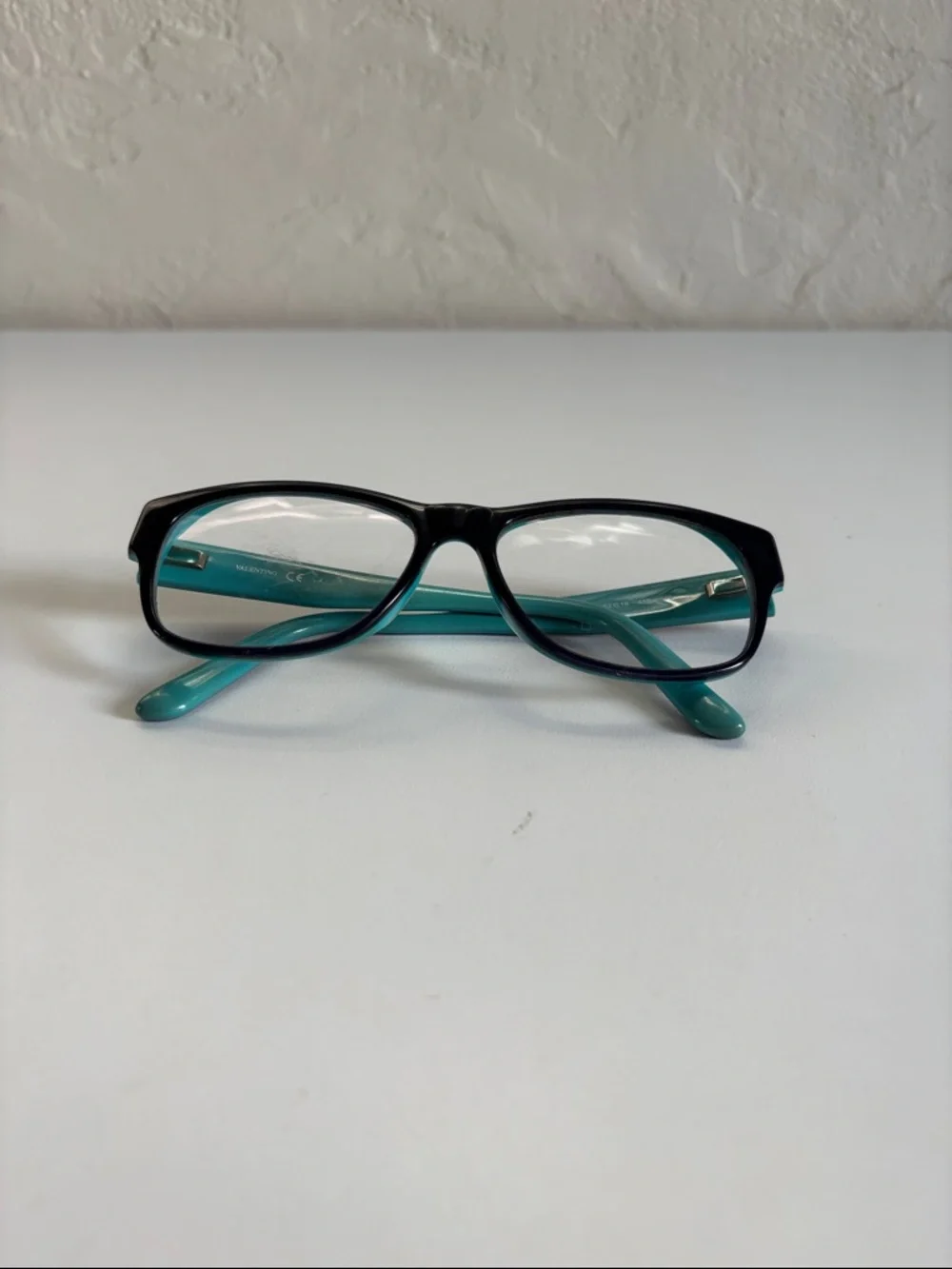 Valentino Black Frame with Teal Temples Women's Glasses
